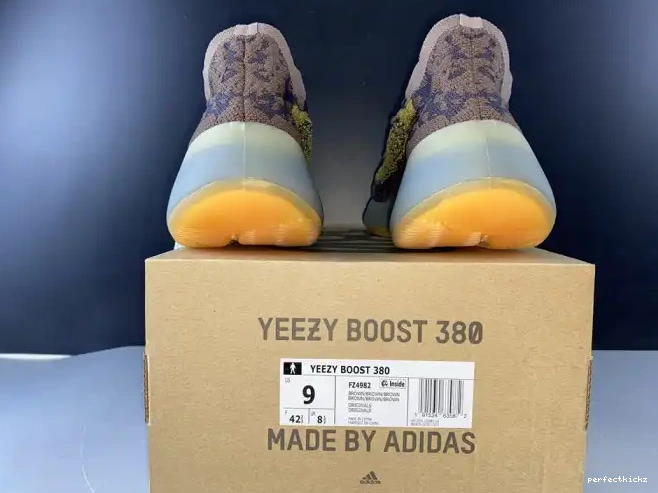 380 YEEZY GOLD 'COFFEE BOOST ADIDAS FZ4982 NON-REFLECTIVE 0509